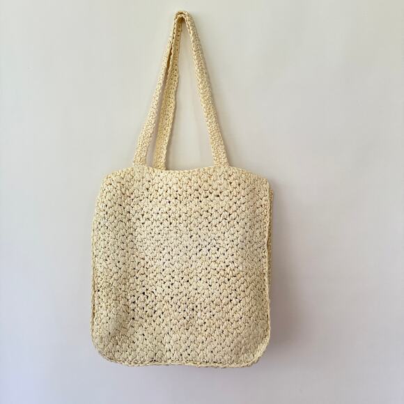 Anthropologie Natural Farmers Market Raffia Tote NWT - Picture 6 of 11